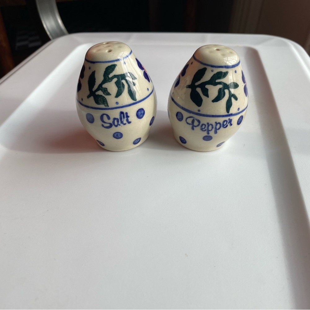 Boleslawiec Polish Pottery  Design Salt and Pepper Shakers Vintage
